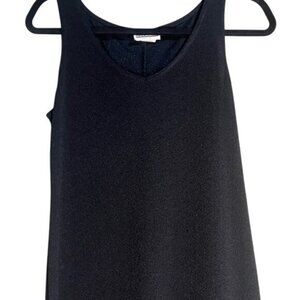 ROBBIE BEE PETITE CASUAL BUSINESS BLACK SLEEVE DRESS V NECKLINE VERSATILE FIT